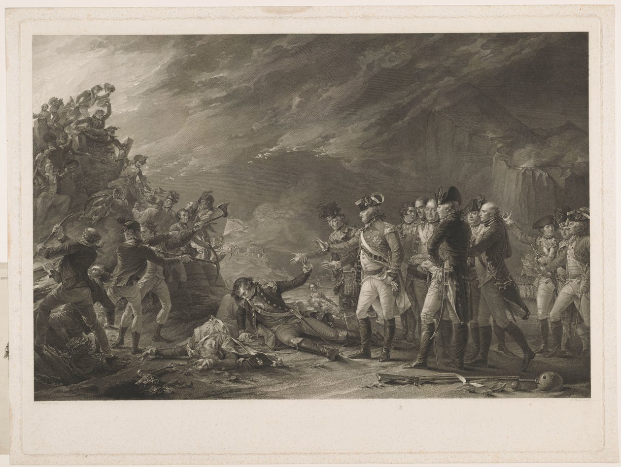 A Sortie, amelyet a gibraltári helyőrség készített 1781. november 27-én reggel. alkotó: William Sharp