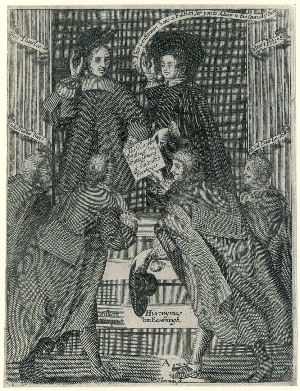 Petíció benyújtása az angol külügyminiszterhez, 1654 körül alkotó: William Sherwin