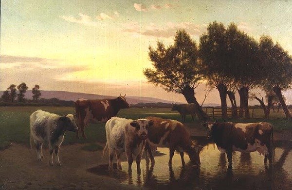 Este Amberley közelében alkotó: William Sidney Cooper