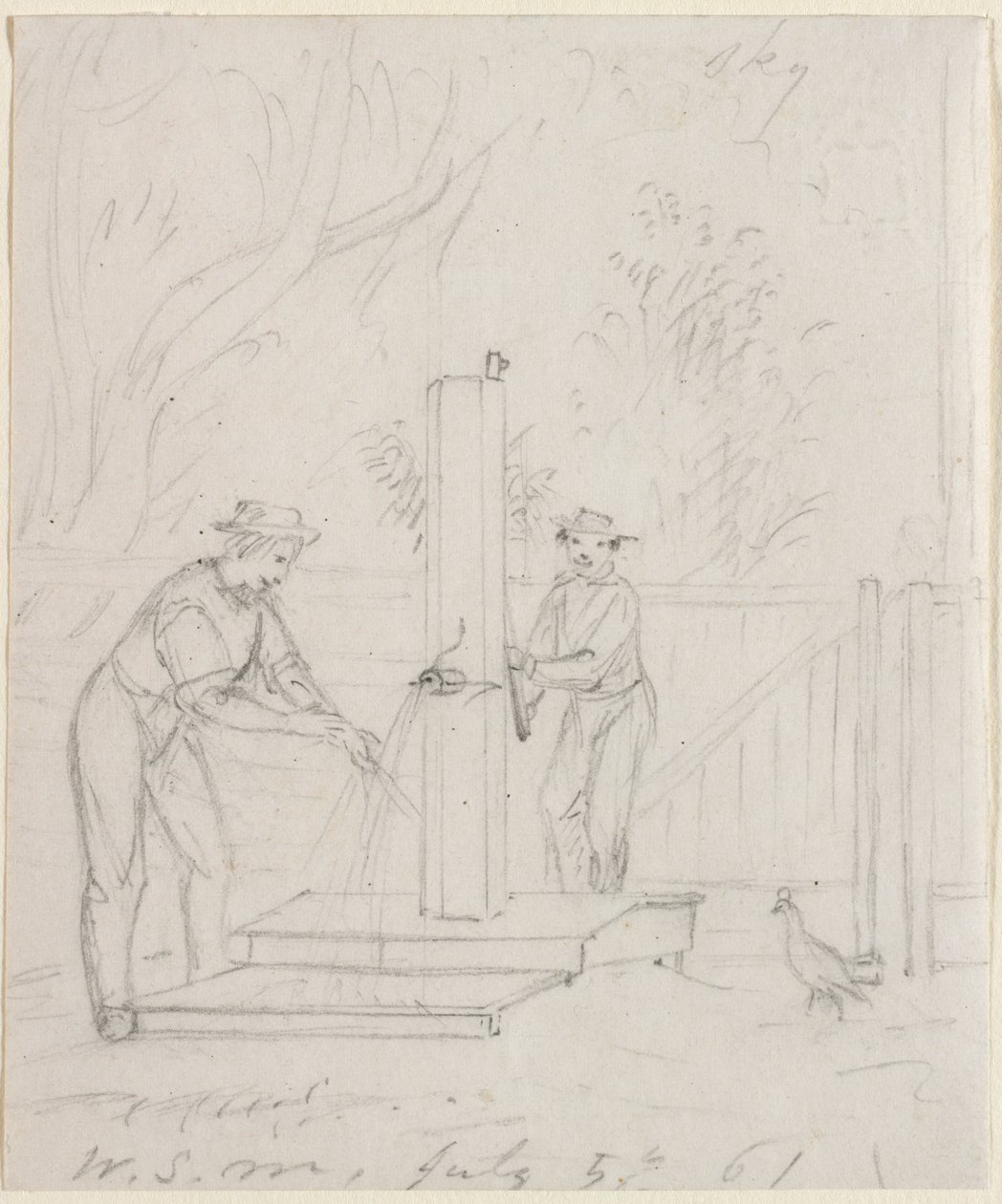 A szivattyúnál, 1861. alkotó: William Sidney Mount