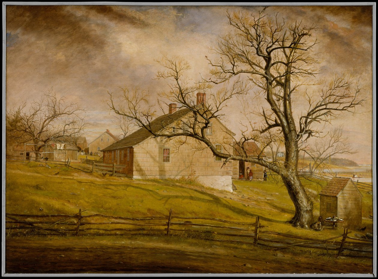 Farmházak Long Islanden alkotó: William Sidney Mount