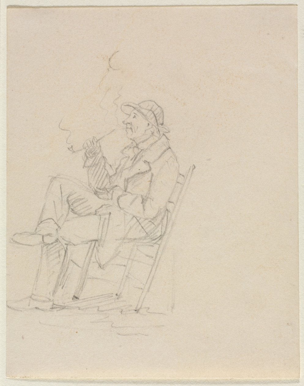 Férfi pipázik alkotó: William Sidney Mount