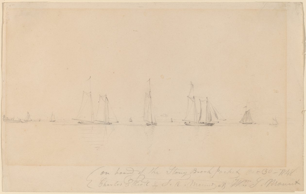 A Stony Brook Packet fedélzetén alkotó: William Sidney Mount