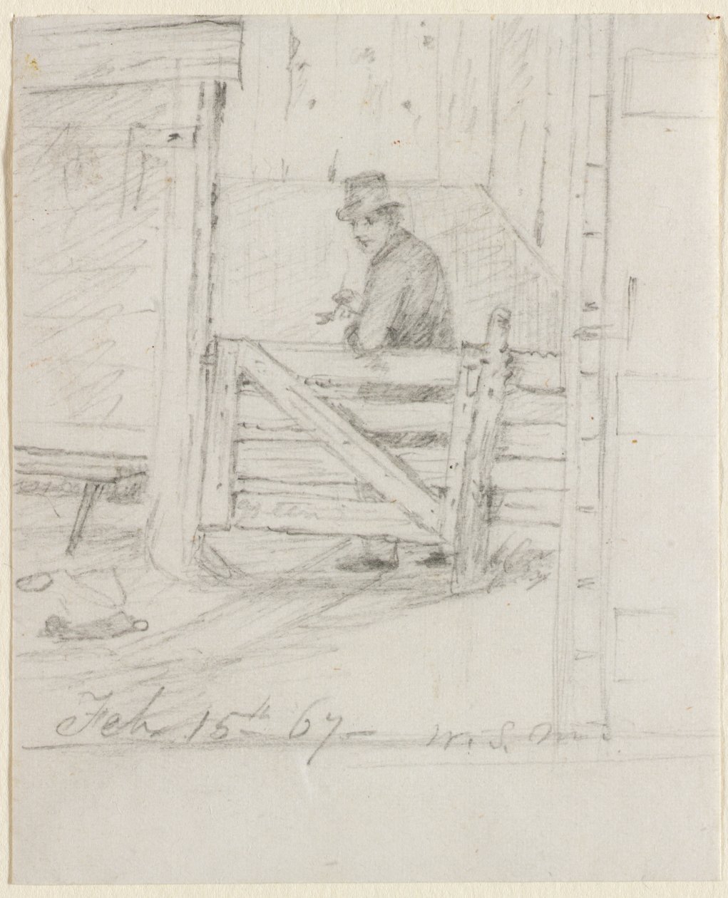 Pihenés a kerítésen alkotó: William Sidney Mount