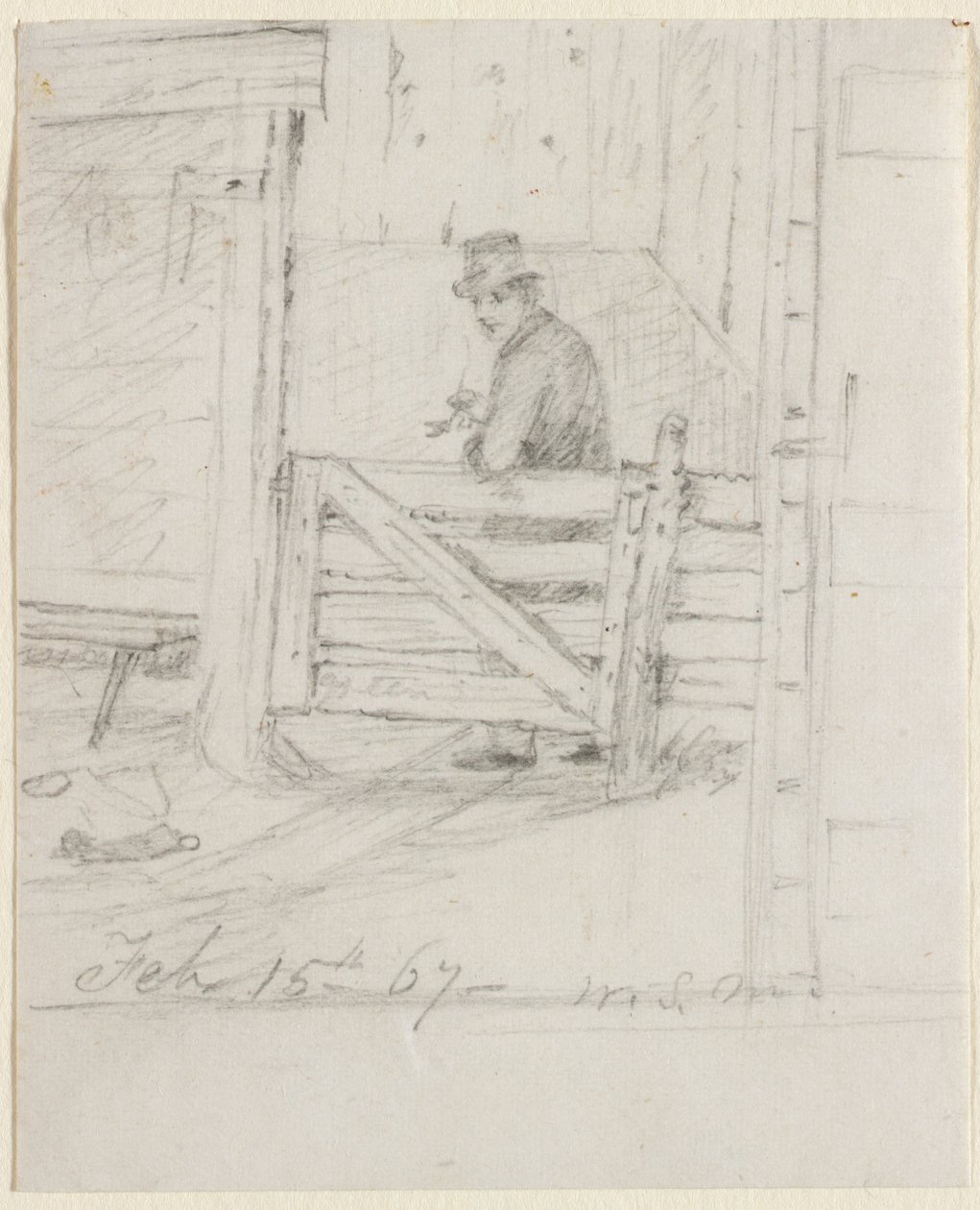 Pihen a kerítésen, 1867. alkotó: William Sidney Mount