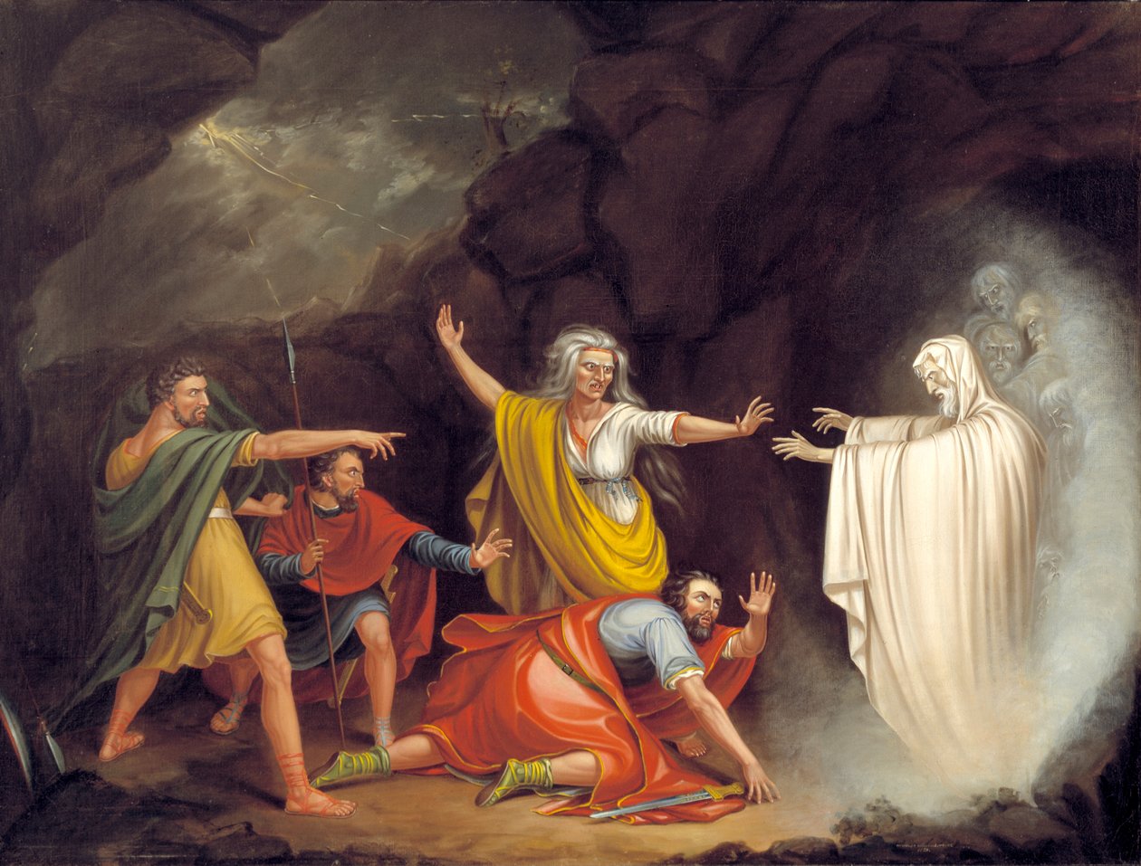 Saul és az endori boszorkány, 1828. alkotó: William Sidney Mount