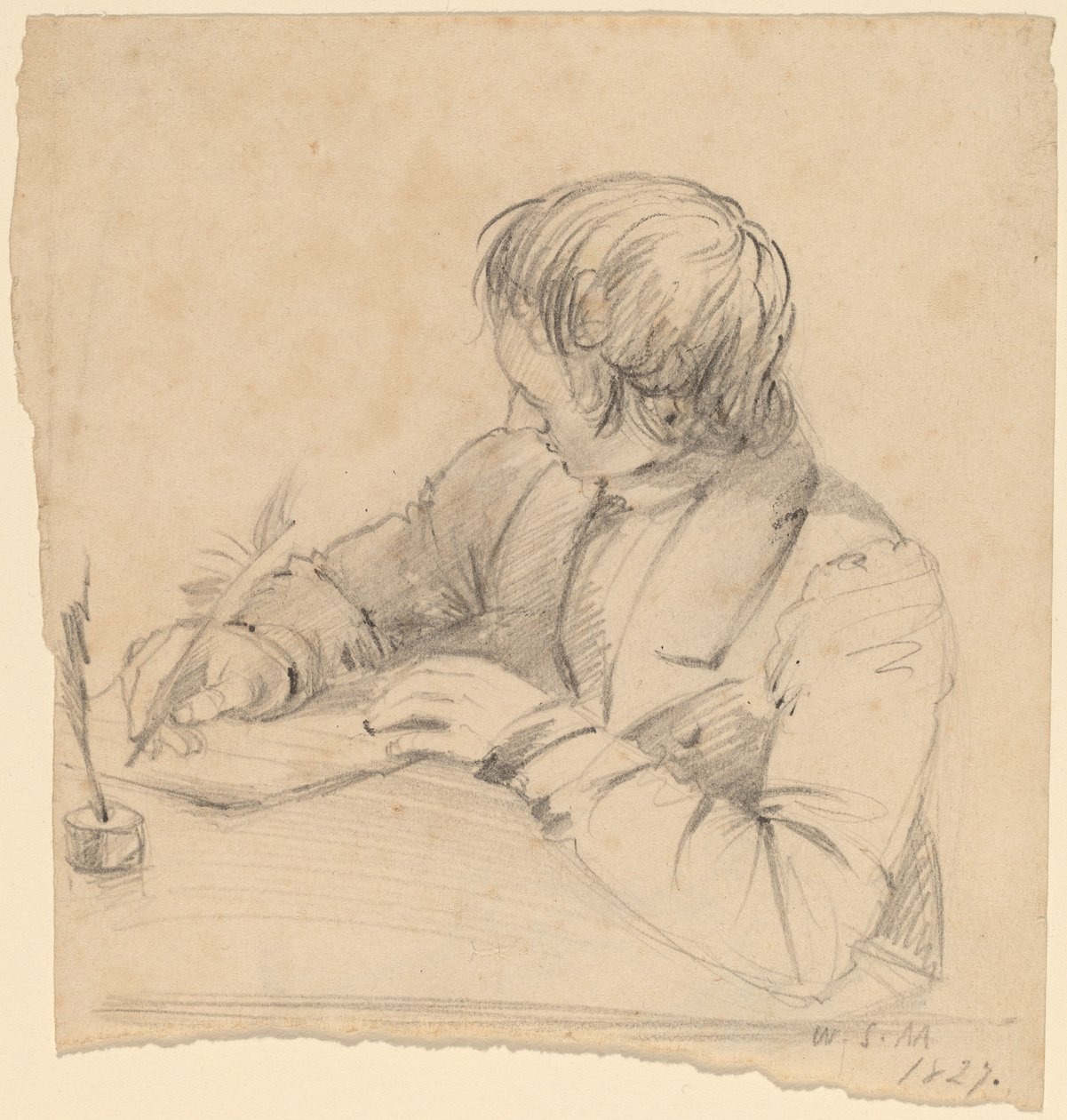 Shepard Alonzo Mount, huszonhárom éves [recto] alkotó: William Sidney Mount