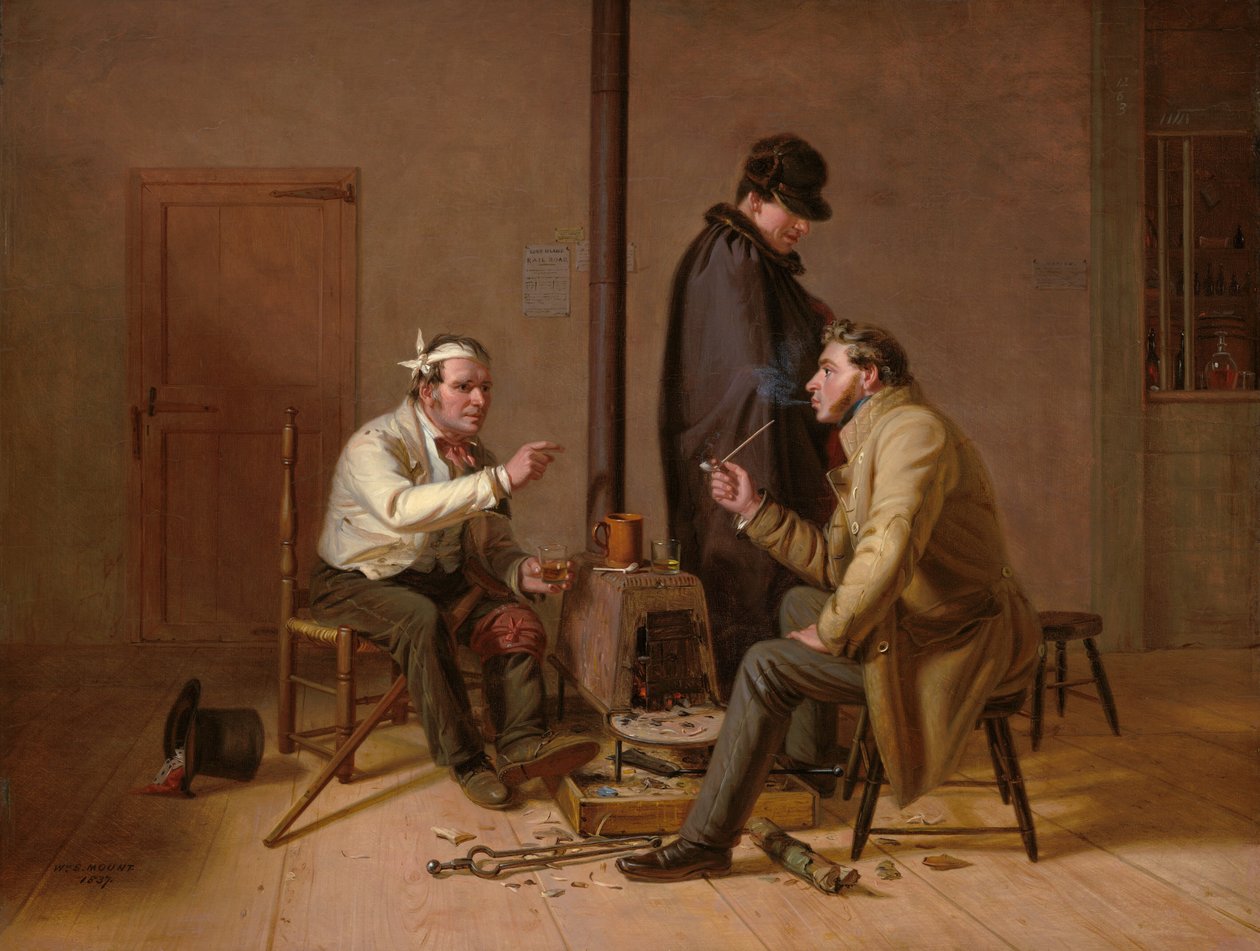 A kemény történet – Jelenet egy vidéki kocsmában, 1837. alkotó: William Sidney Mount