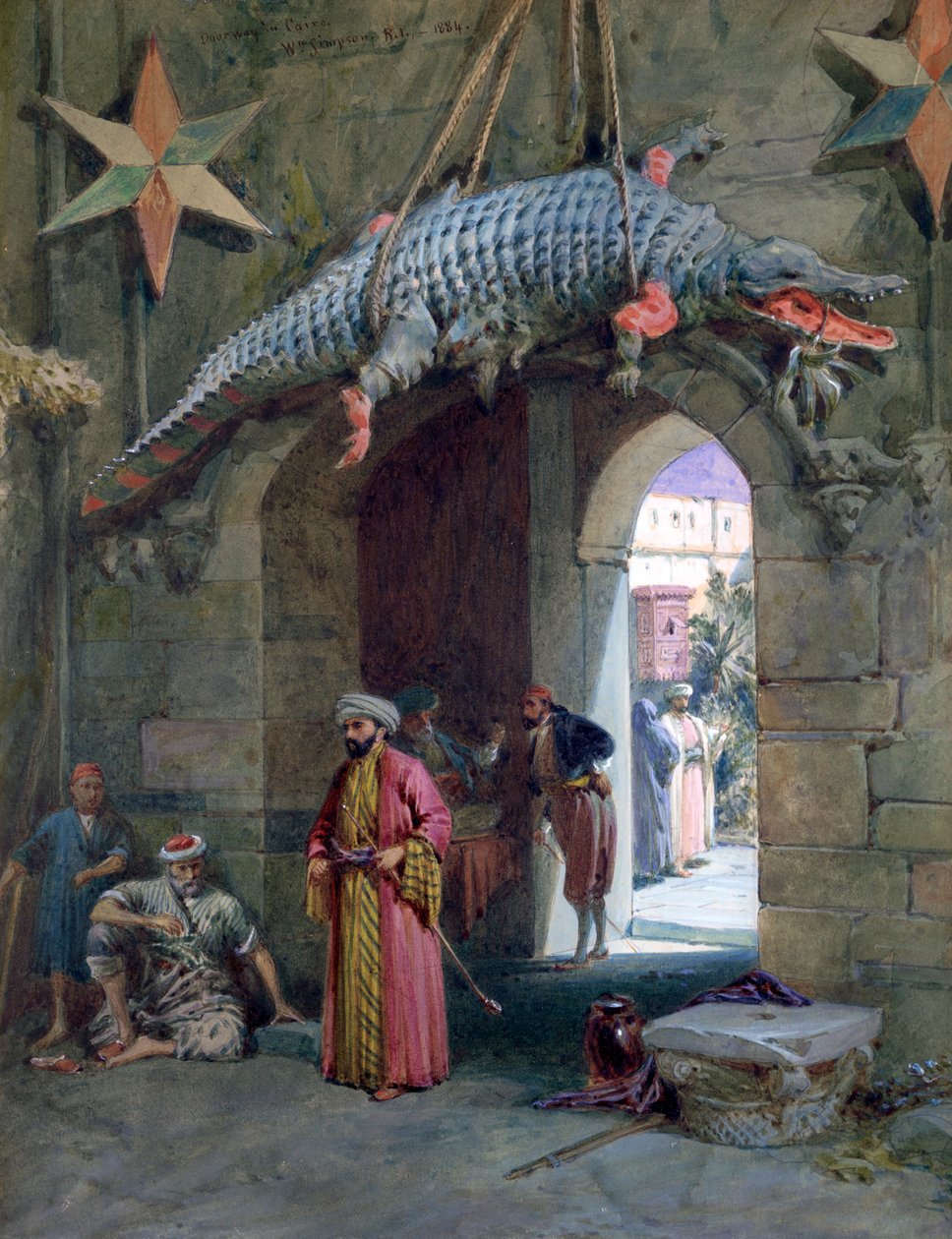 Egy ajtó Kairóban, 1884 alkotó: William Crimea Simpson
