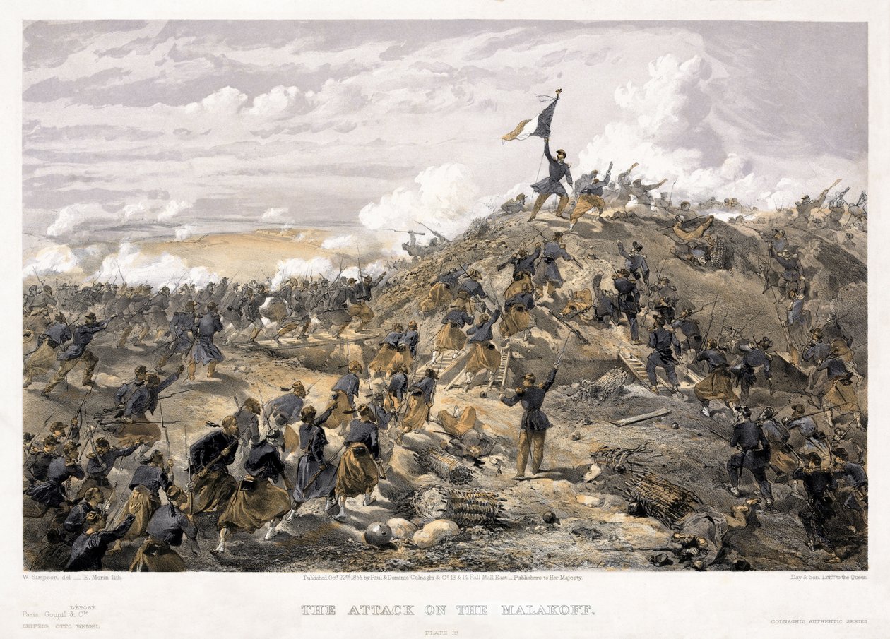 Támadás a Malakoff reduut ellen 1855. szeptember 7-én alkotó: William Crimea Simpson