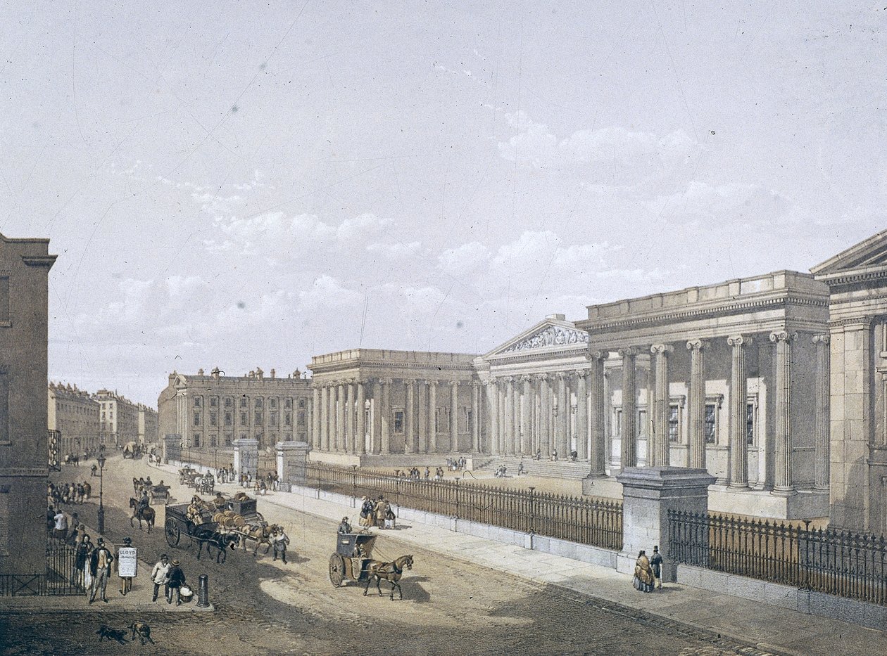 British Museum, Holborn, London, 1852 alkotó: William Simpson