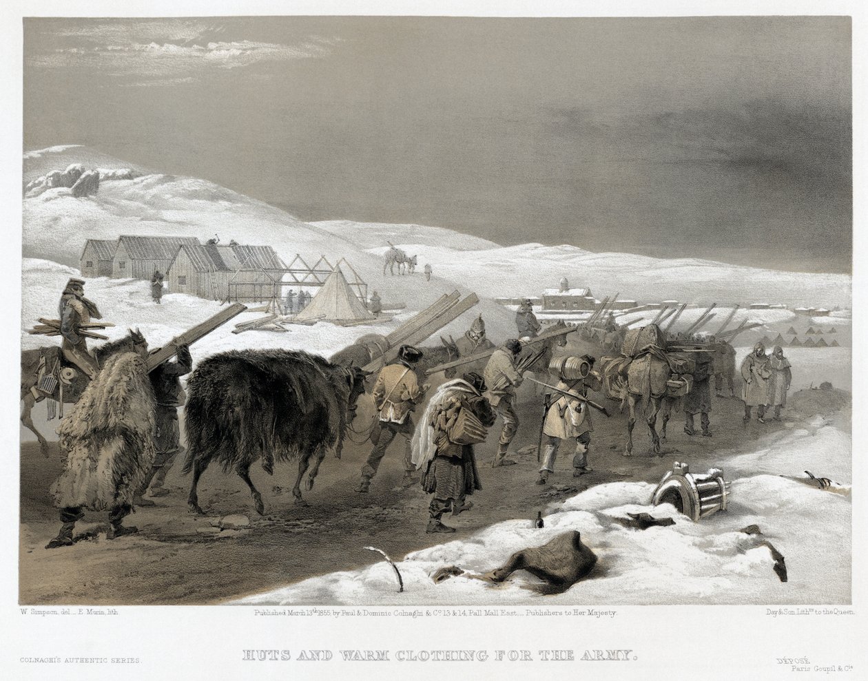 Brit csapatok a Szevasztopol felé vezető úton, 1855 alkotó: William Crimea Simpson