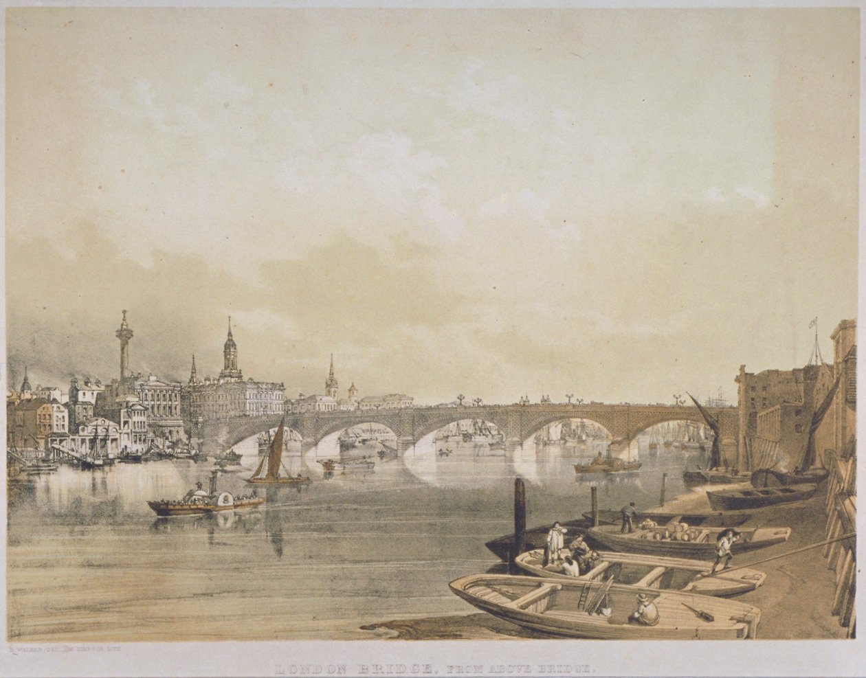 London Bridge, 1852 alkotó: William Simpson