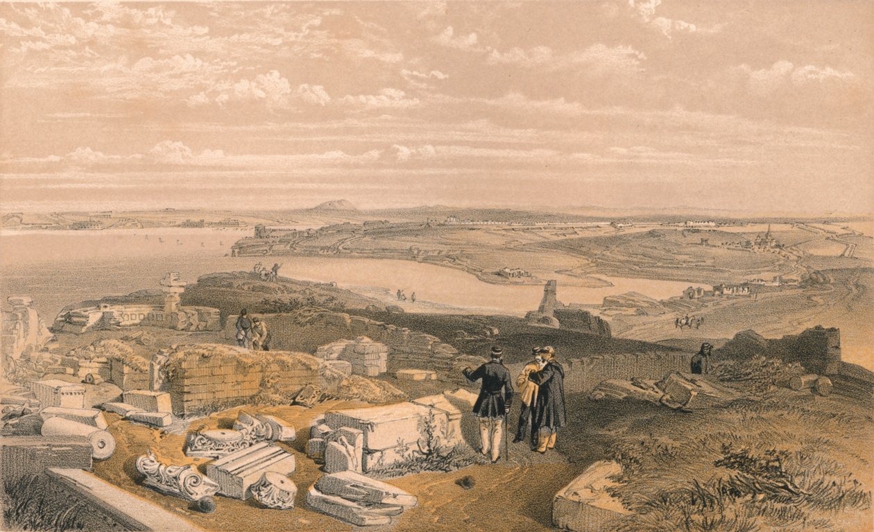 „Sebastopol from Old Chersonese and Ancient Church of St Vladimir”, 1856. Művészek: William Simpson, E Walker. alkotó: William Simpson