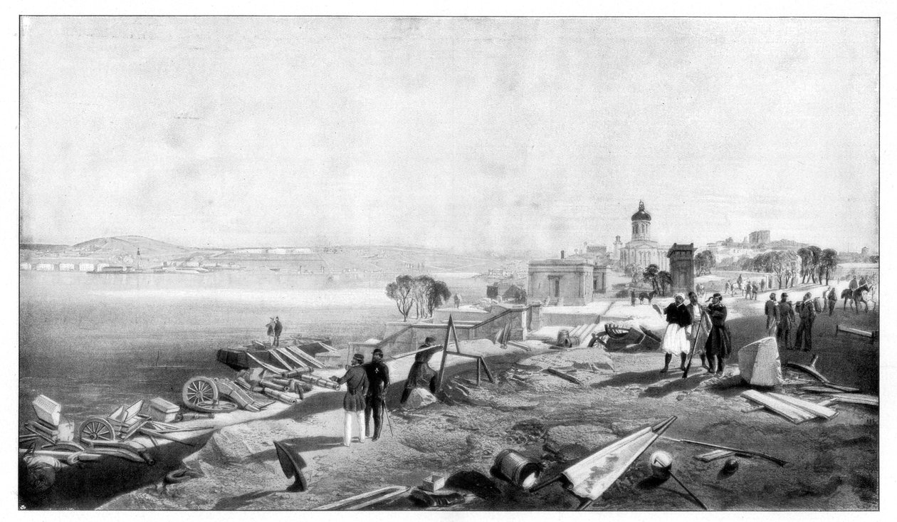Sebastopol a Nicholas-erőd hátuljából, 1900. alkotó: William Crimea Simpson