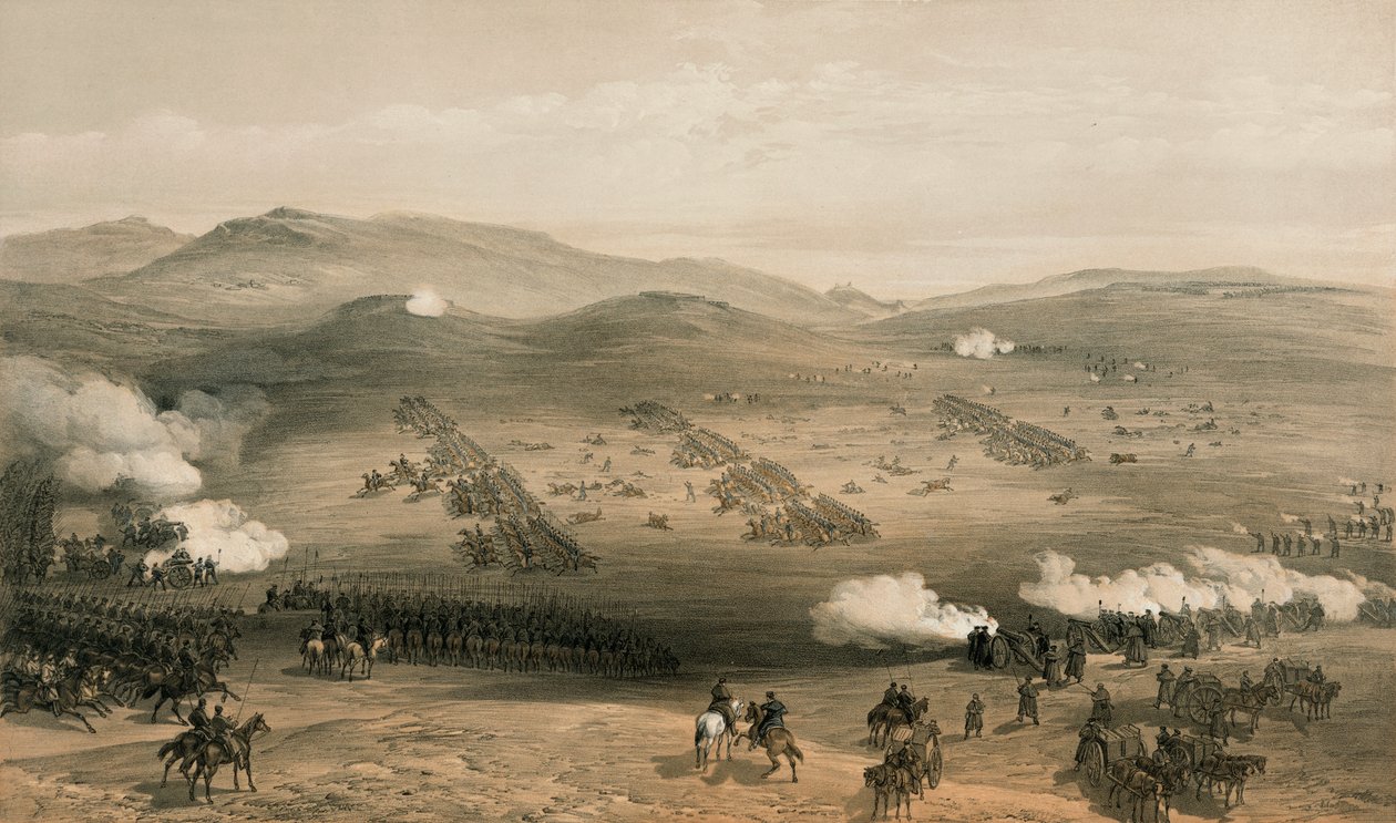 A könnyű brigád rohama a balaclavai csatában, 1854. október 25., XIX. alkotó: William Crimea Simpson