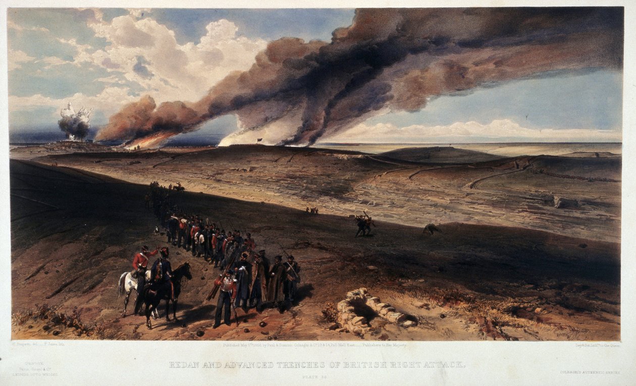 A Redan és a brit árkok alkotó: William Crimea Simpson