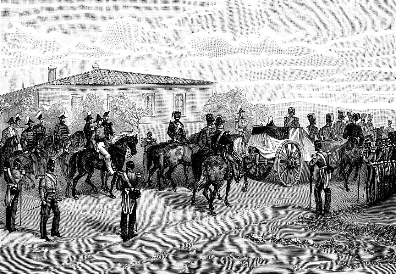 Lord Raglan temetése Szevasztopol közelében, Krím, Oroszország, 1855. alkotó: William Crimea Simpson
