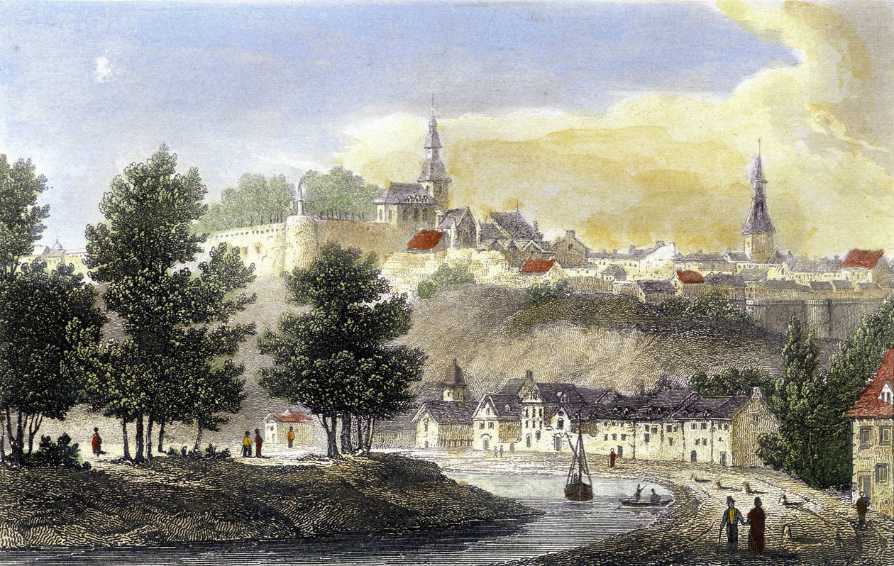A Dinan Múzeumban őrzött Skelton (19. század) képe Dinanról (Cote d