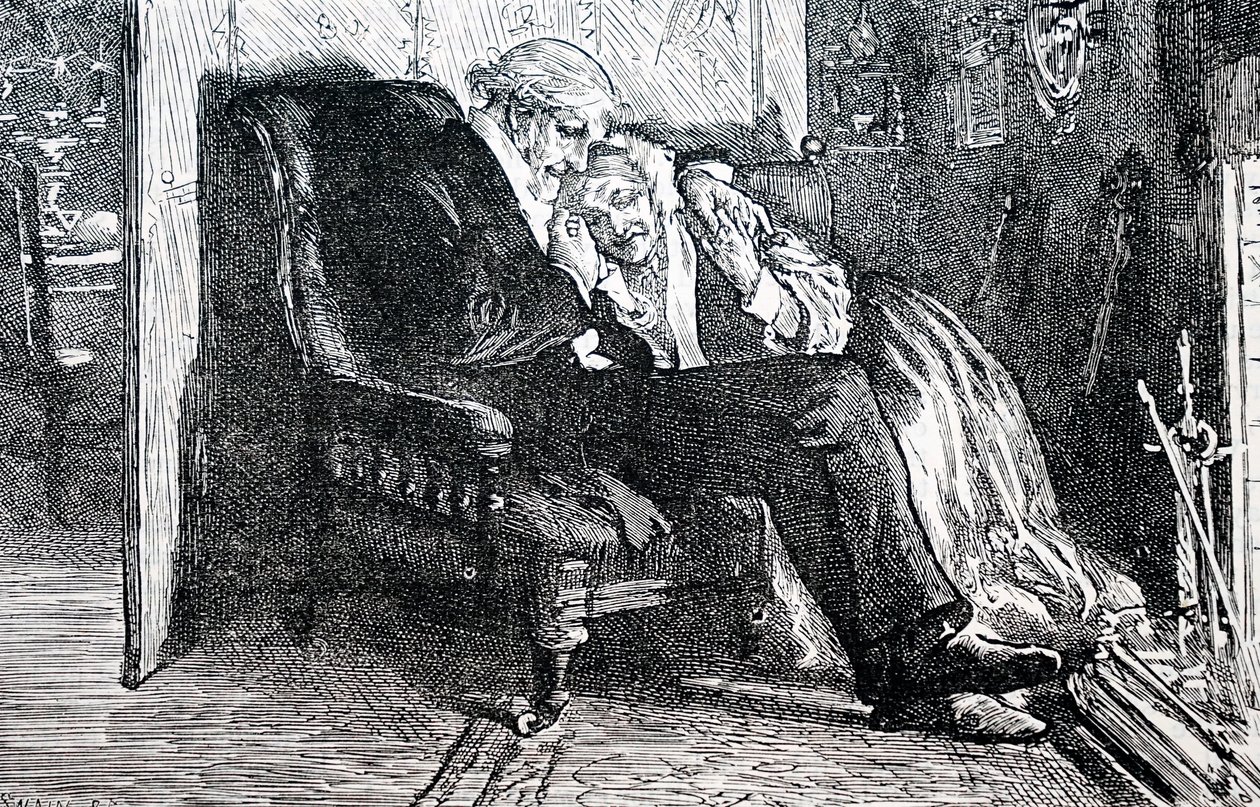 Egy idős házaspár. Szerző: William Small (1843-1929) angol illusztrátor. 1880 (metszet) alkotó: William Small