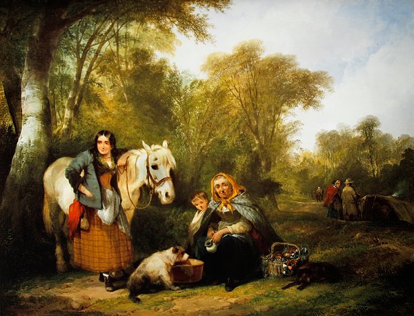 Cigánytábor (olaj, vászon) alkotó: William Snr. Shayer