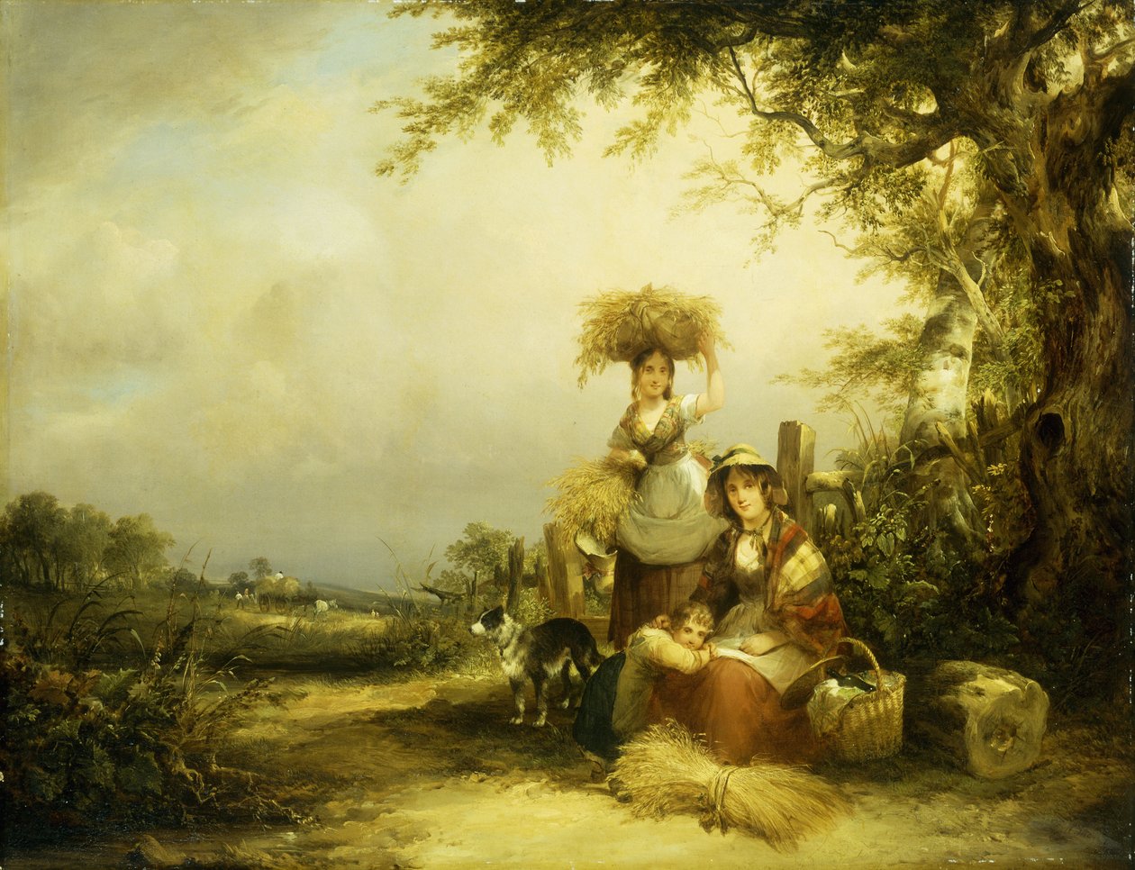 Gleaners - Shirley, Hants, alkotó: William Snr. Shayer