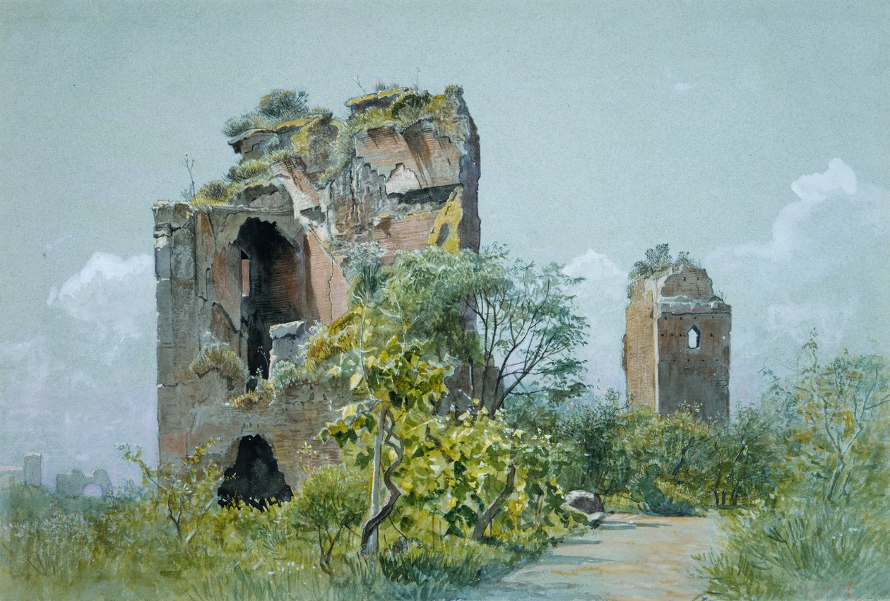 Traianus Sette fürdői eladó, Villa Brancaccio, Róma, kb. 1882. alkotó: William Stanley Haseltine