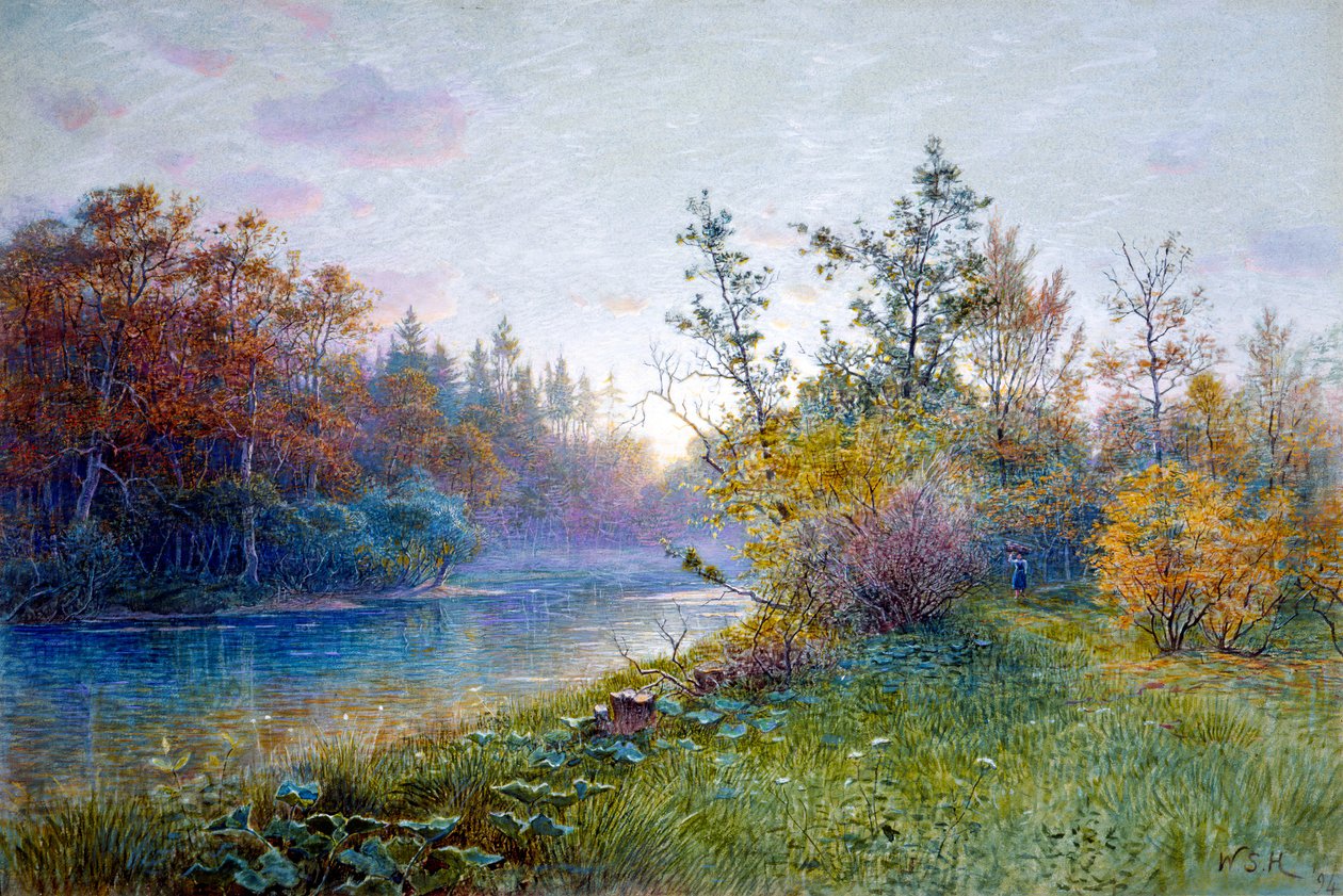 Malomgát Traunsteinben, 1894. alkotó: William Stanley Haseltine