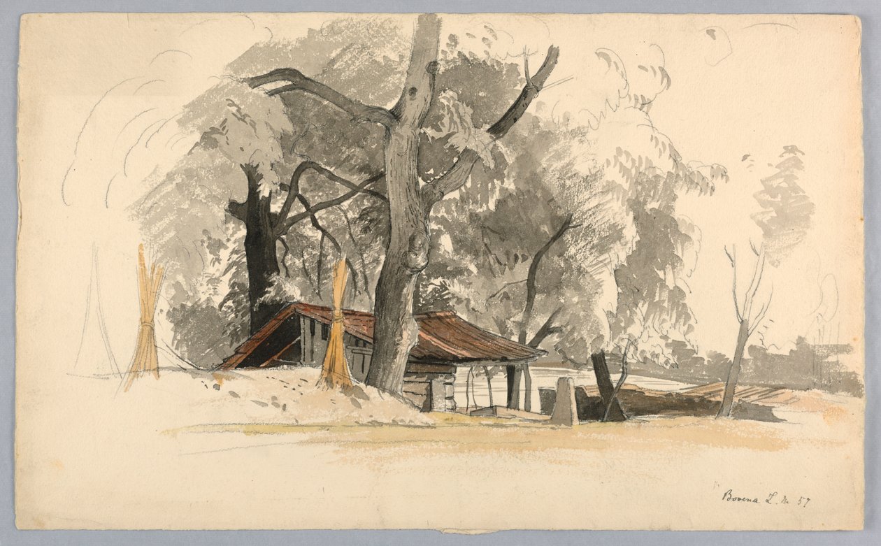 Táj tanulmányozása, Baveno, Maggiore-tó, Olaszország alkotó: William Stanley Haseltine