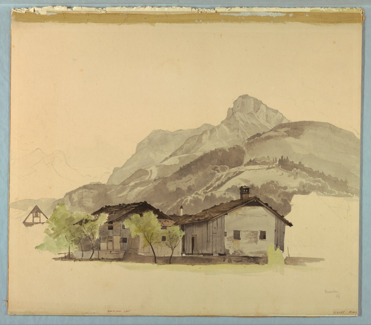 Tájtanulmány, Brunnen, Svájc alkotó: William Stanley Haseltine