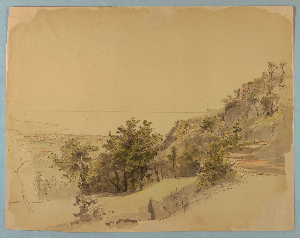 Tájtanulmány, Sorrento, Olaszország alkotó: William Stanley Haseltine