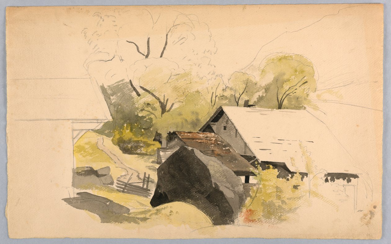 Tájtanulmány, Svájc alkotó: William Stanley Haseltine