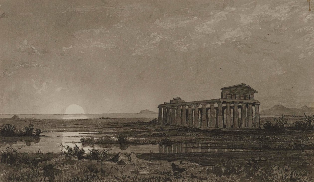 Ceres temploma Paestumban (Athéné temploma) alkotó: William Stanley Haseltine