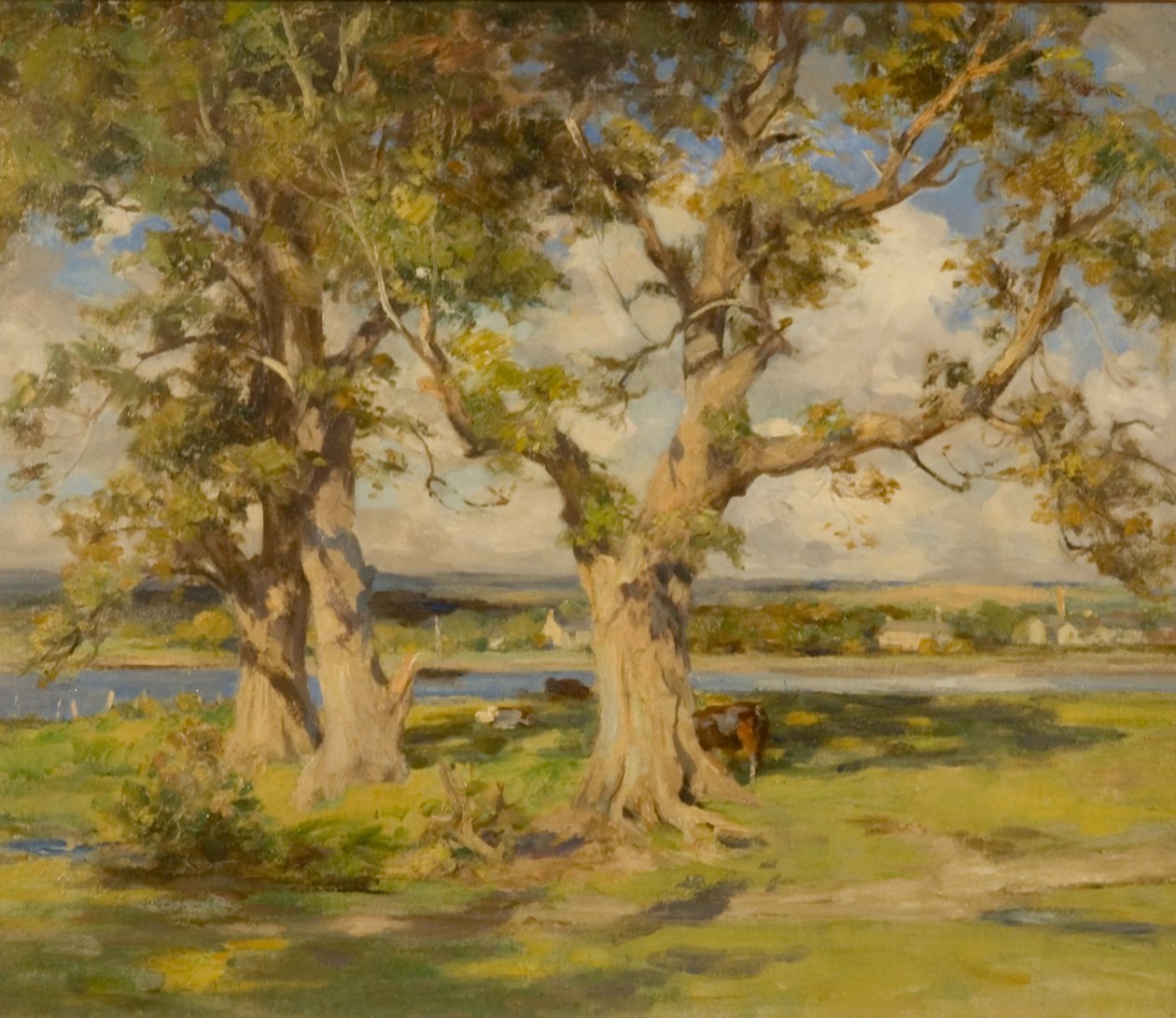 Három fa a folyó mellett (olaj, vászon) alkotó: William Stewart MacGeorge