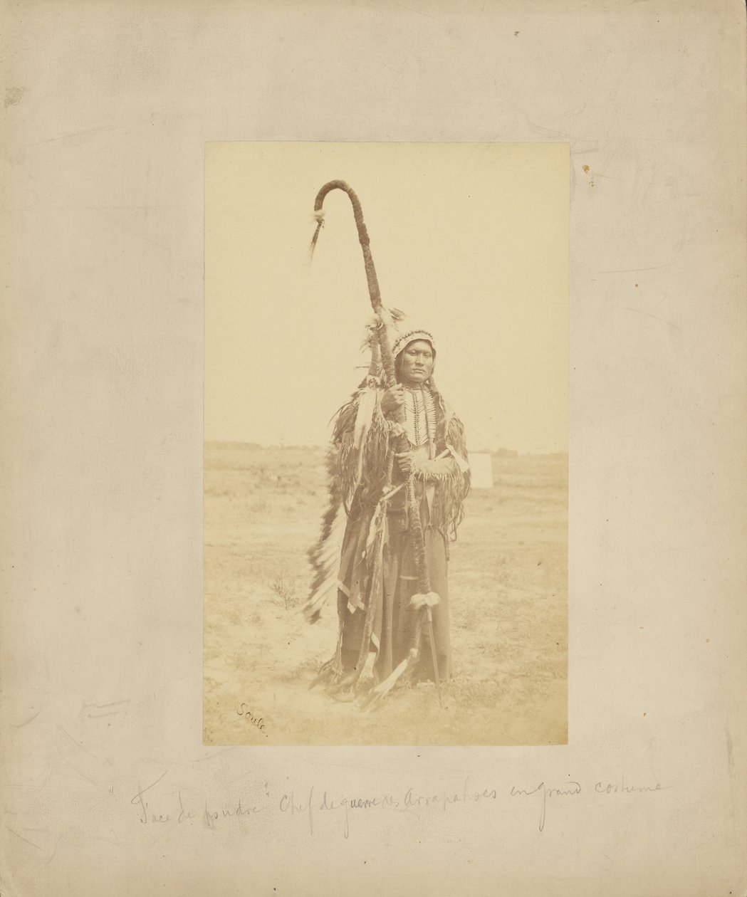 Puskaporarc, az arapahok hadvezére, [Háborús ruhában] alkotó: William Stinson Soule