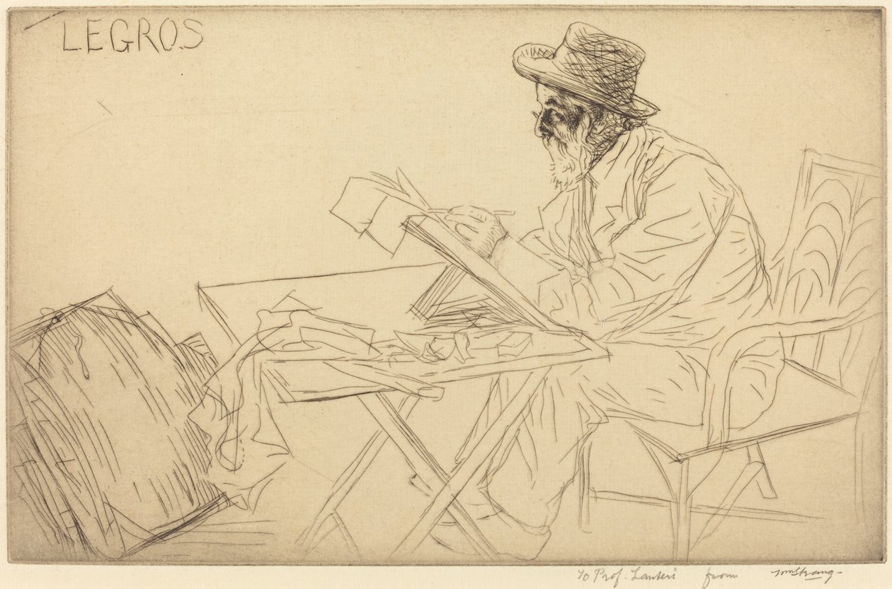 Alphonse Legros vázlatrajz alkotó: William Strang