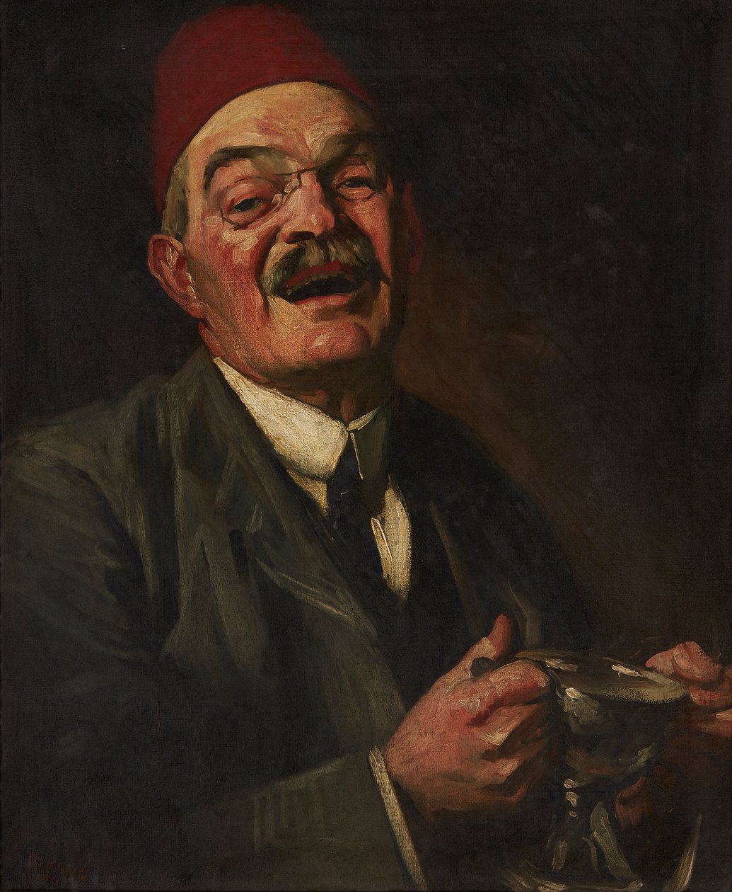Nevető ember – Önarckép (olaj, vászon) alkotó: William Strang