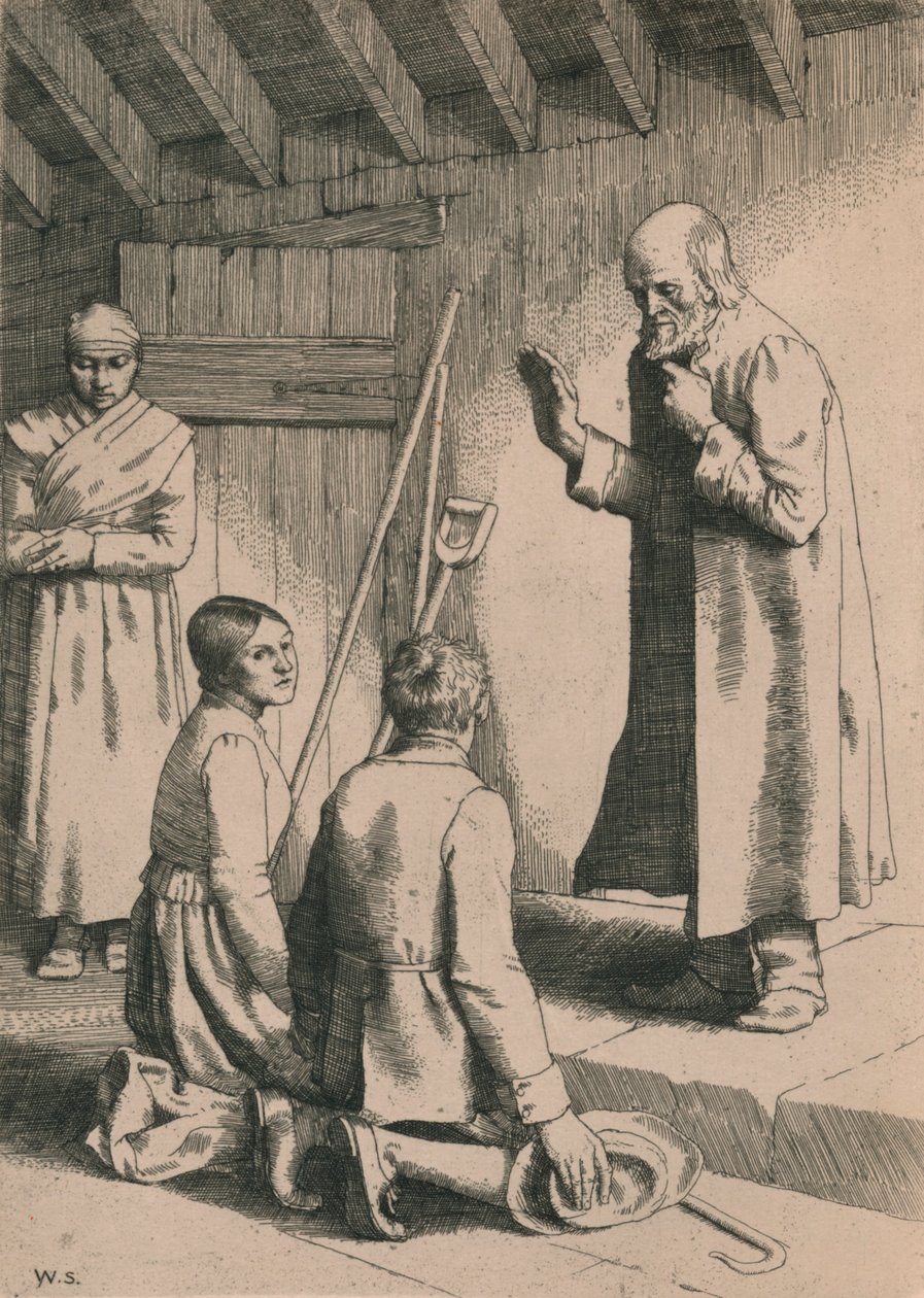 Irgalmasság és Máté házassága, 1916 alkotó: William Strang