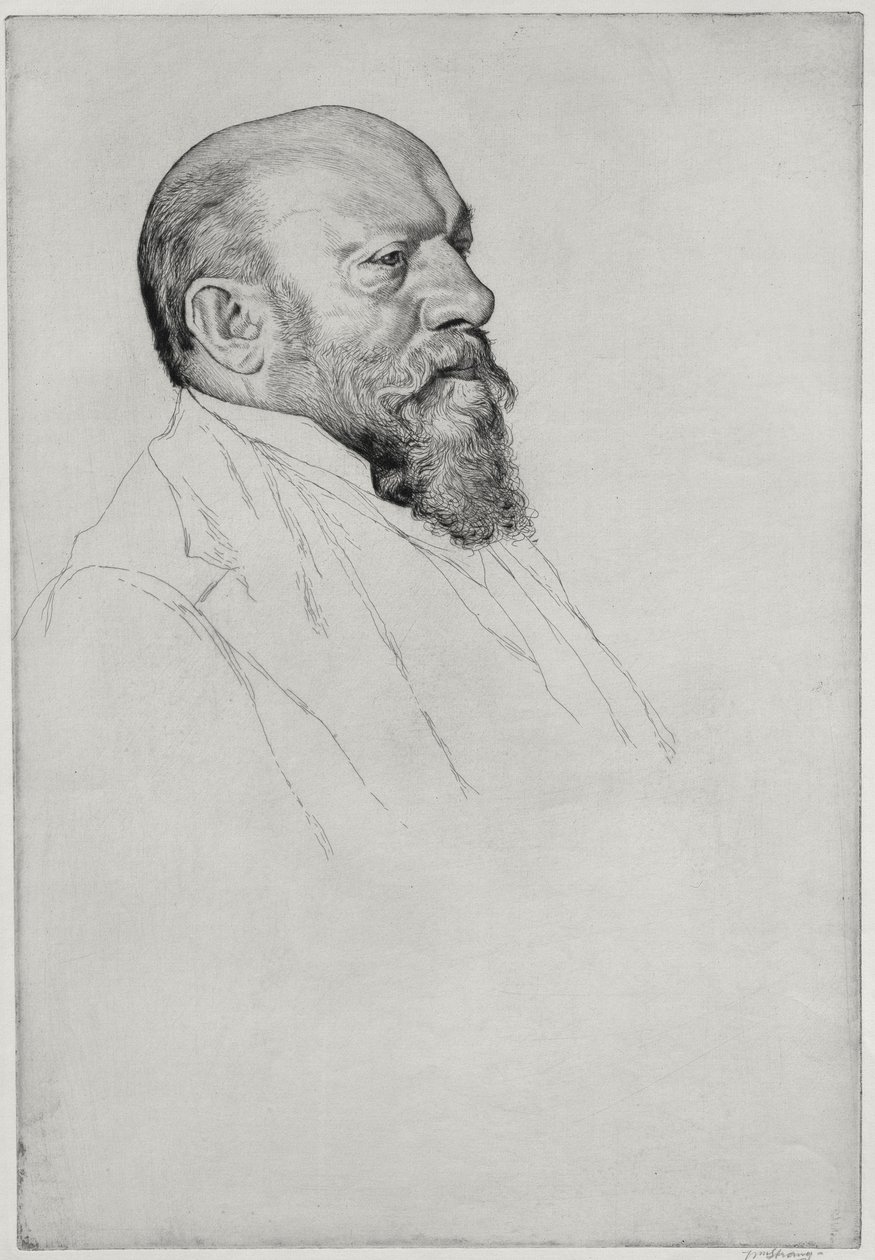 Hans Richter (1843-1916) magyar karmester portréja alkotó: William Strang