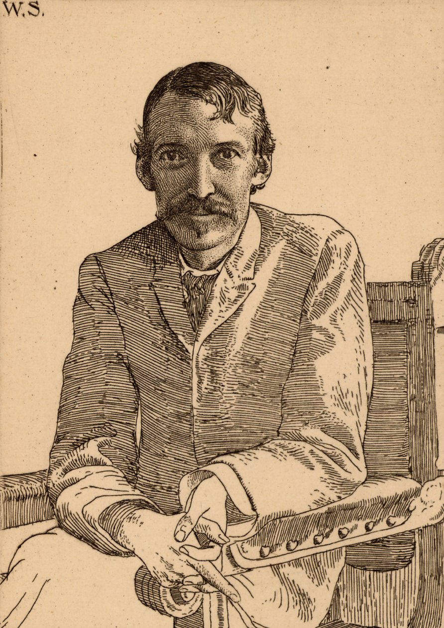 "Robert Louis Balfour Stevenson (1850-1894) skót író alkotó: William Strang