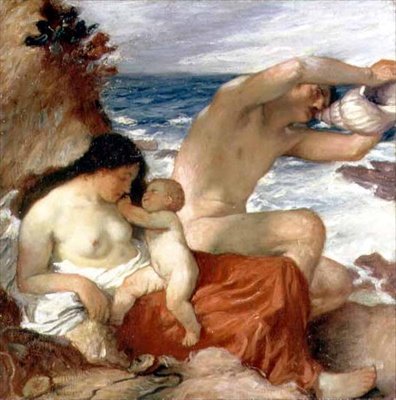 Halászotthon, XX. század (olaj, vászon) alkotó: William Strang