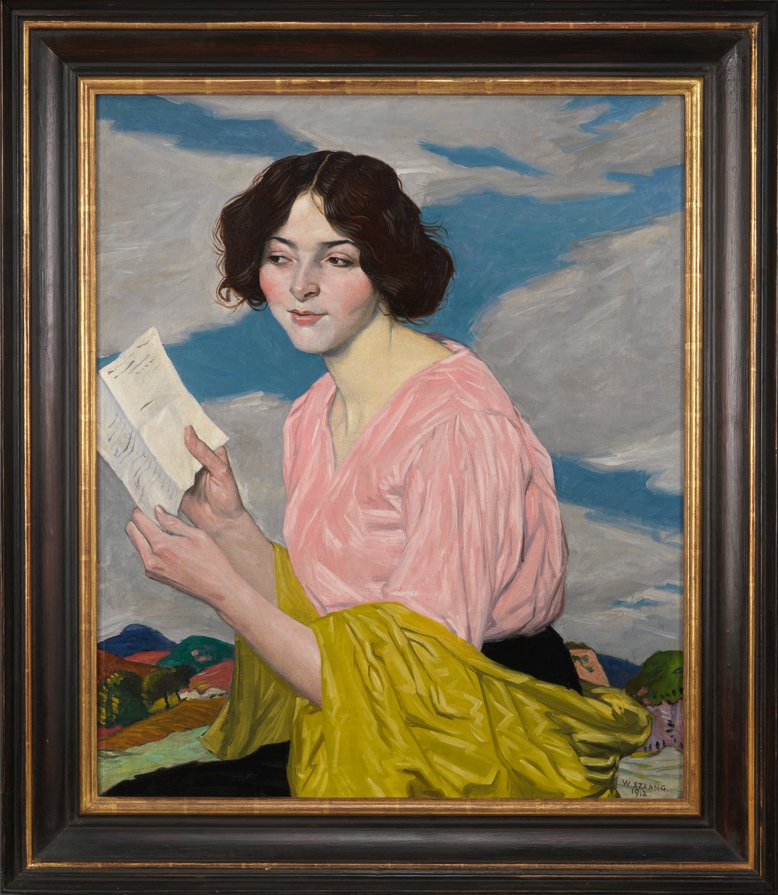 A szerelmes levél (Dóra Labbette portréja) 1918 körül alkotó: William Strang