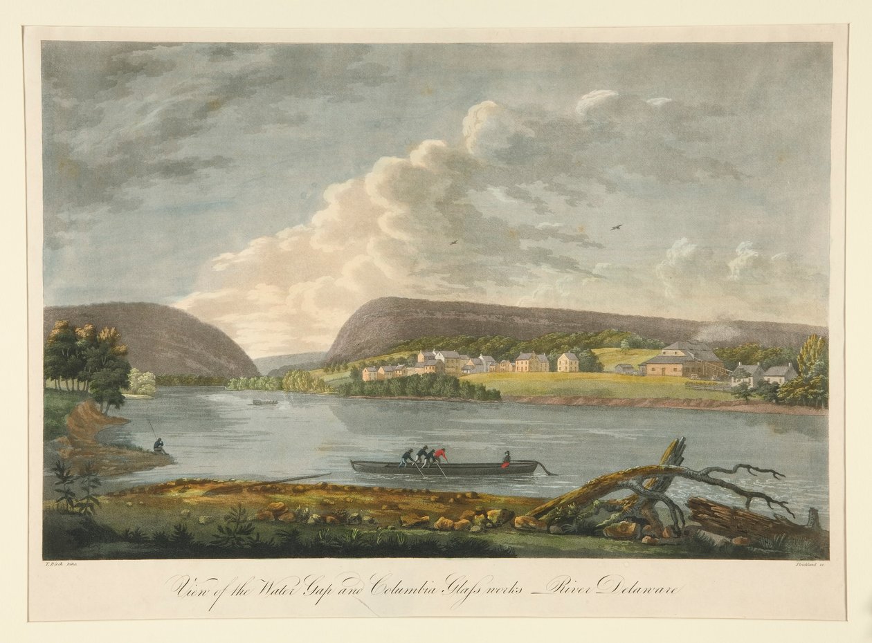 Kilátás a Water Gap-re és a Columbia üvegműhelyre alkotó: William Strickland