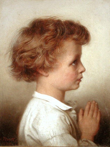 Az imádságnál alkotó: William Strutt