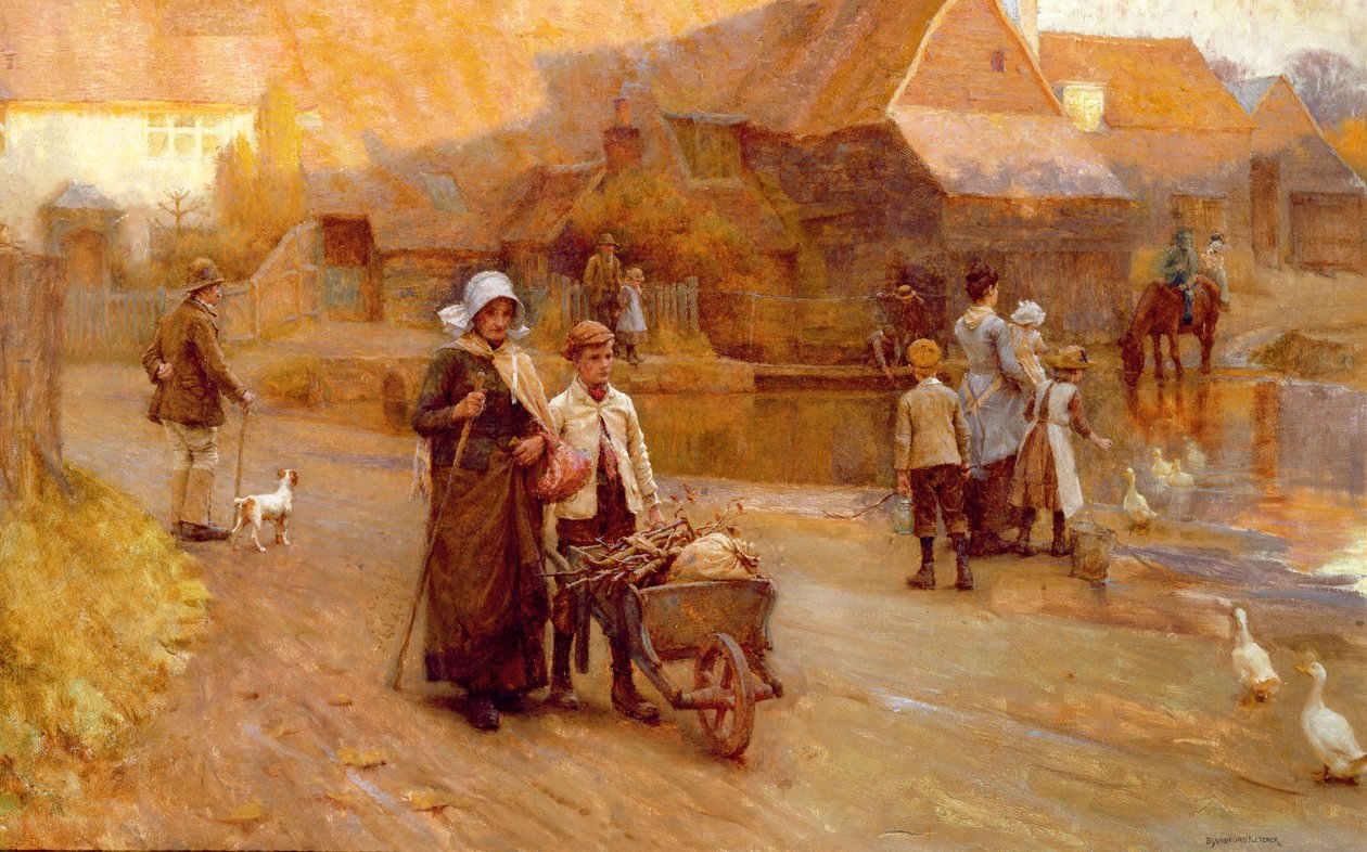 A régi malom, Surrey alkotó: William Teulon Blandford Fletcher