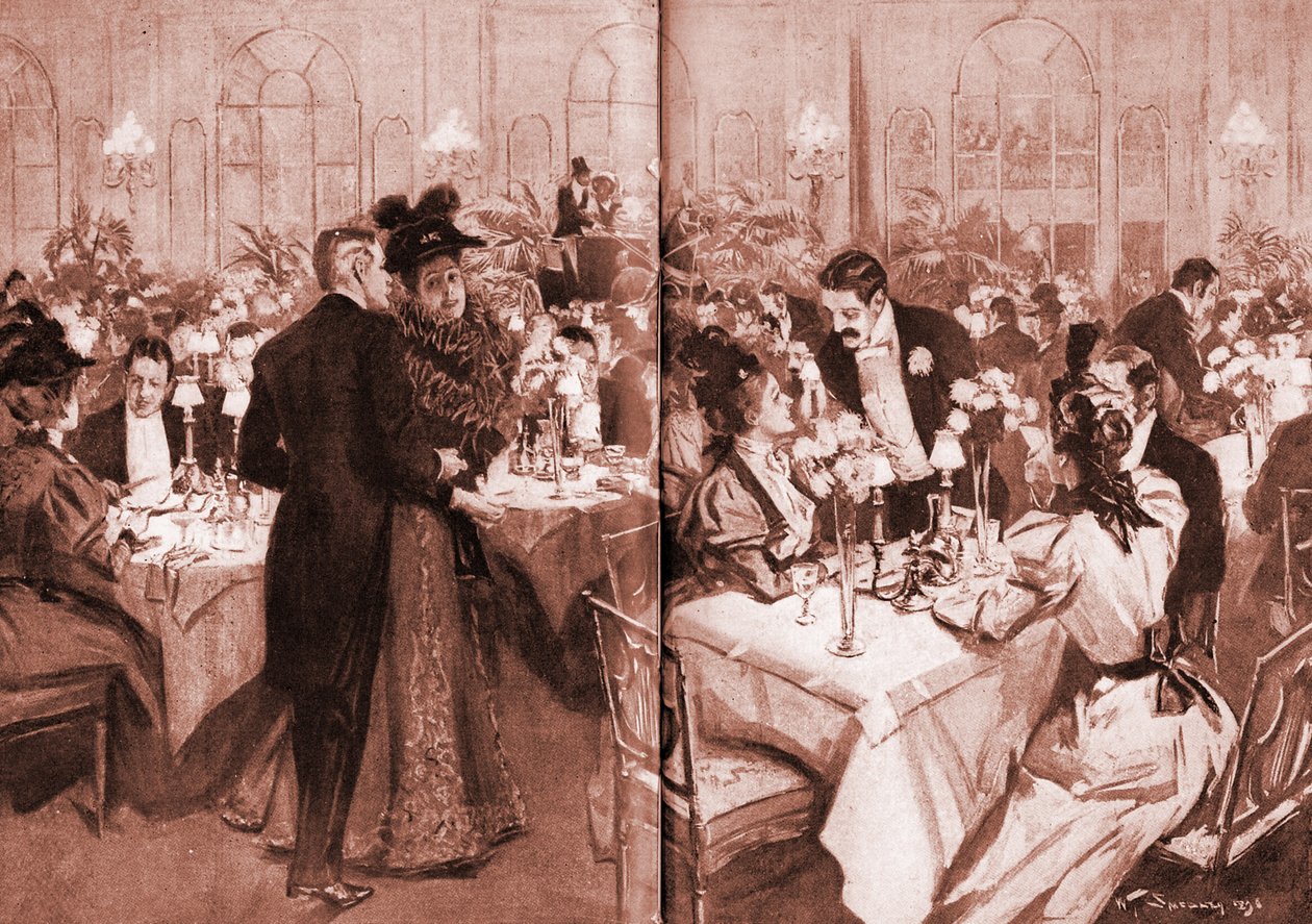 A Waldorf Hotel felsőbb társaságának tagjai alkotó: William Thomas Smedley