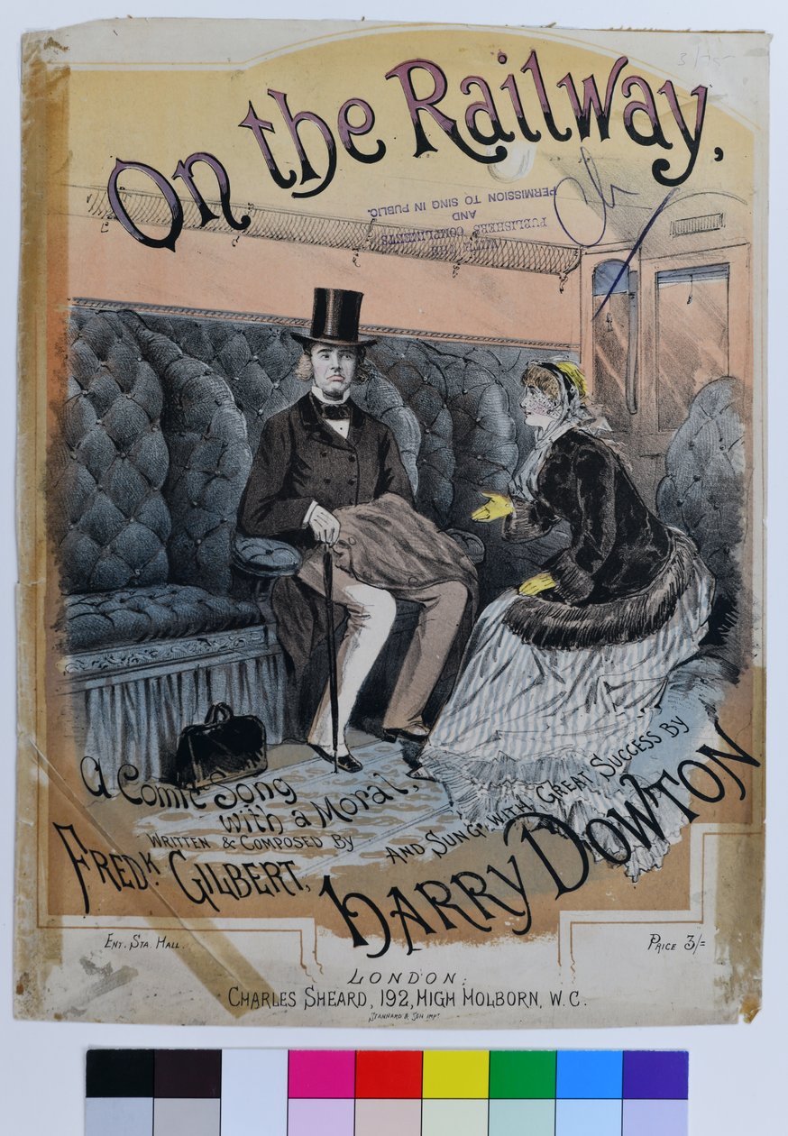 A vasúton, 1870 körüli (kromolitográfia, papír) alkotó: William Thomas Stannard
