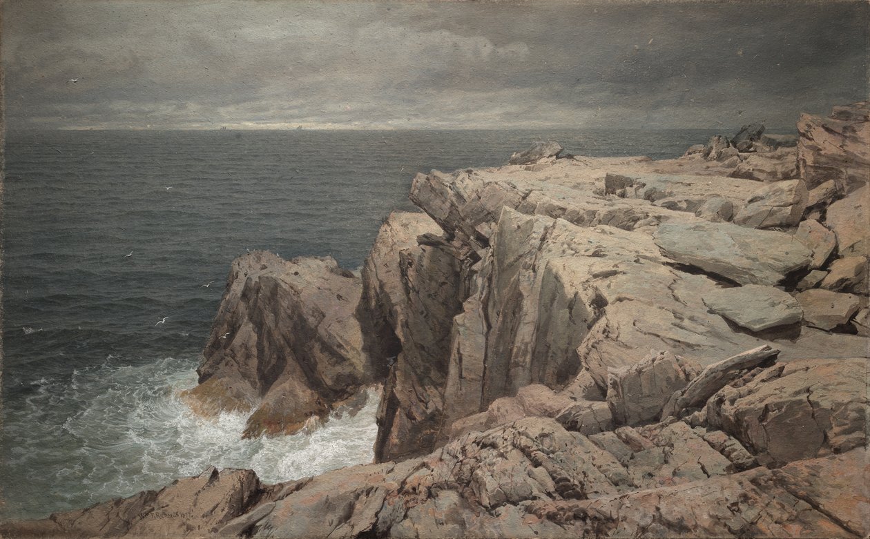 Cormorant Cliff, Jamestown, Rhode Island, 1877. alkotó: William Trost Richards