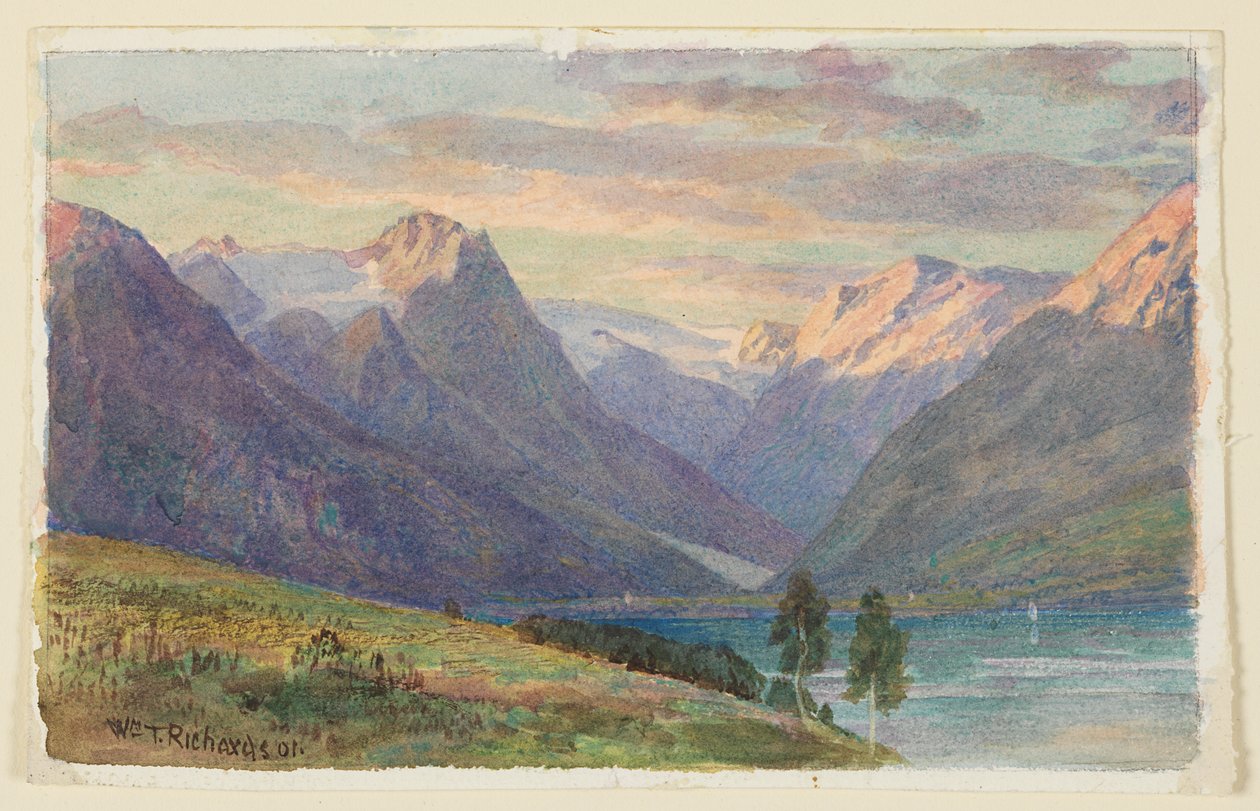 Fjord Norvégiában alkotó: William Trost Richards