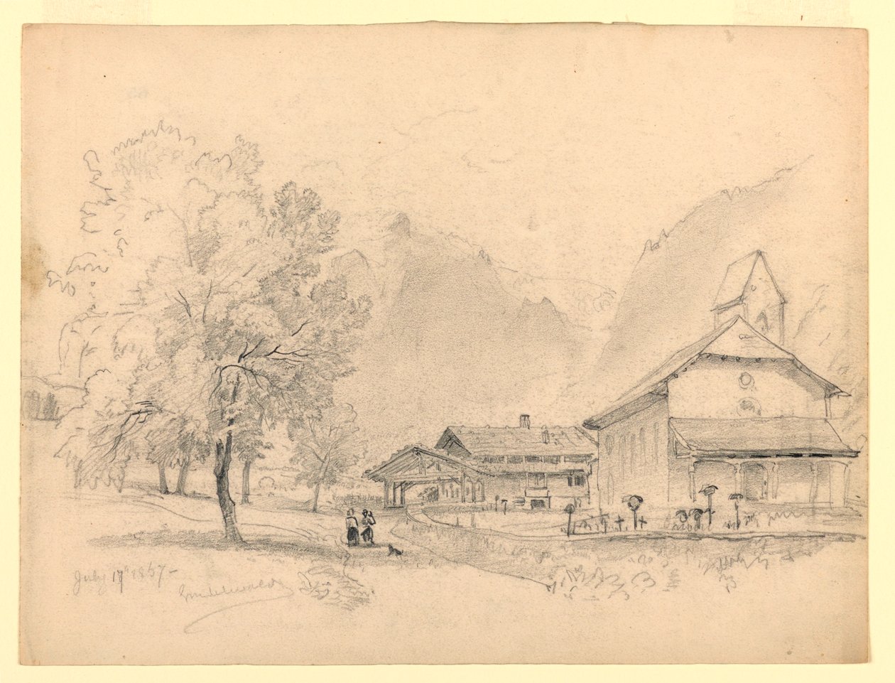 Táj, Grindelwald, Svájc alkotó: William Trost Richards
